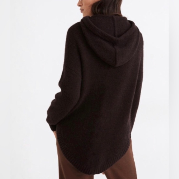 NWT Madewell Wilmington Hoodie Sweater in Heather Raisin - Picture 2 of 8